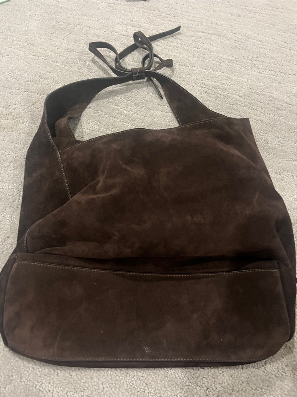 Reformation Vittorio Medium Dark Suede Bag retail $495 - Picture 10 of 11